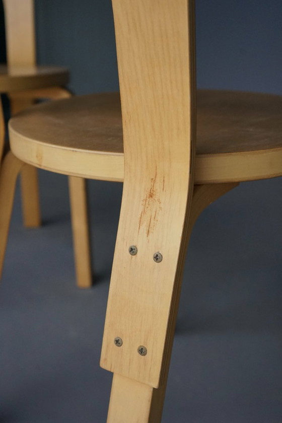 Image 1 of Model 66 Chairs attributed to Alvar Aalto, 1980s, Set of 2