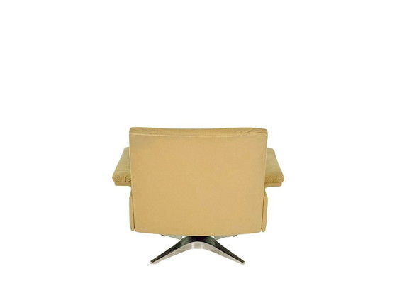 Image 1 of Poltrona vintage De Sede DS-35 in pelle anilina color crema – design svizzero anni '70