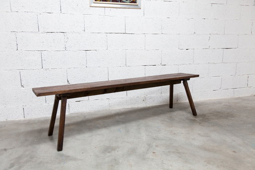 Banco artesanal brutalista 1960 175cm