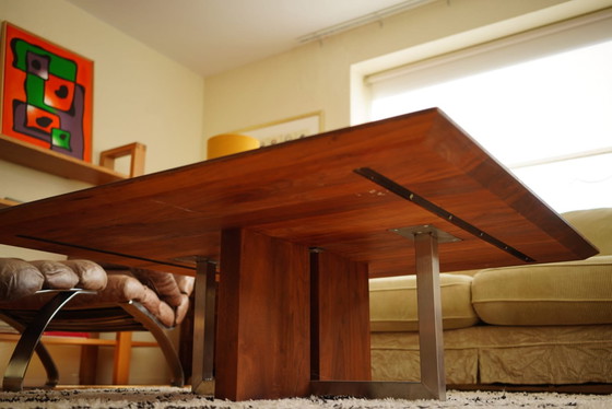 Image 1 of Mid-century Japandi coffee table walnut