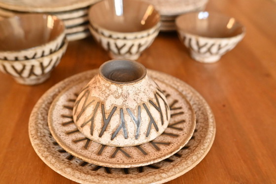 Image 1 of Hans Welling - Serie Aegina - Ceramica vintage della Germania Ovest Ceramano - Fatta a mano