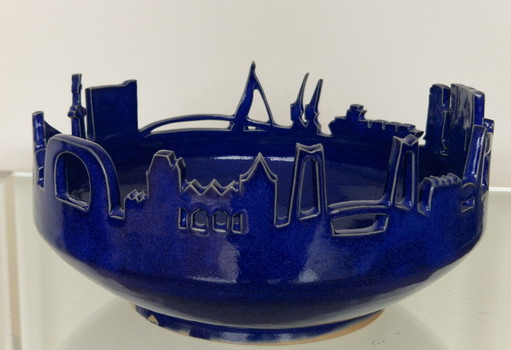 Vintage skyline Rotterdam scale