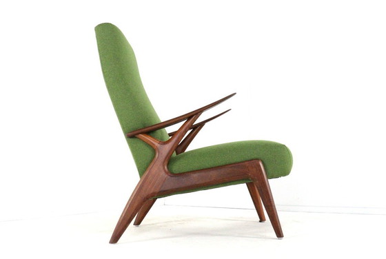 Image 1 of Vintage fauteuil stoel groen gestoffeerd 