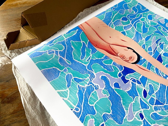 Image 1 of Diver - David Hockney - The Diver - Poster 70 × 100 cm