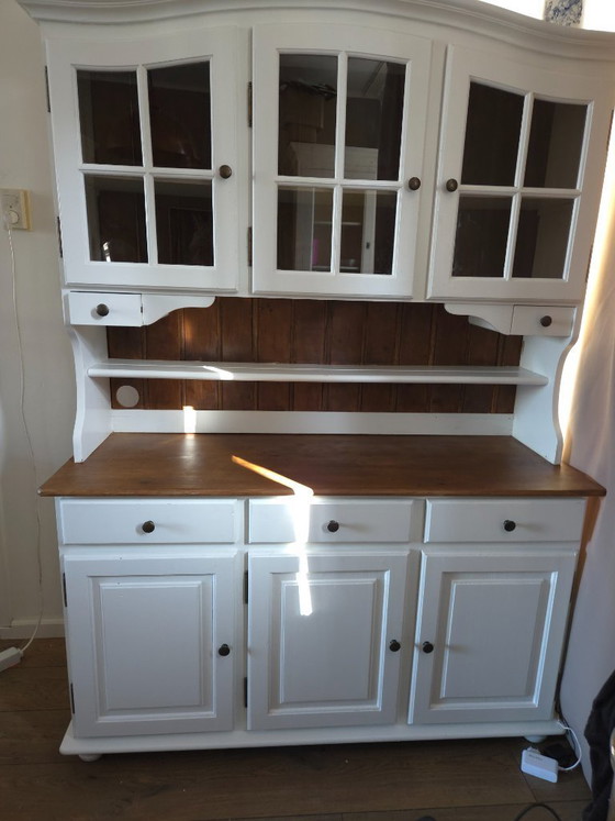 Image 1 of French Provençal or Rustic Farmhouse Buffet and Display Cabinet