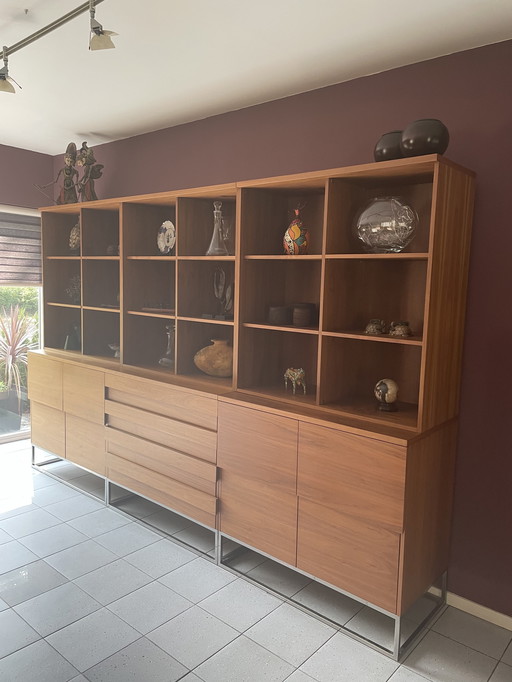 Wall unit with drawers and open shelves