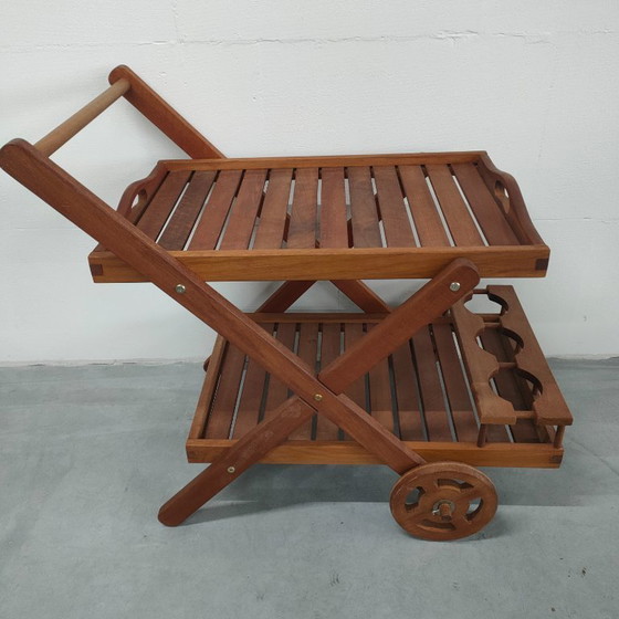 Image 1 of Woonkamer trolly serveerwagen (hardhout, vintage/retro)