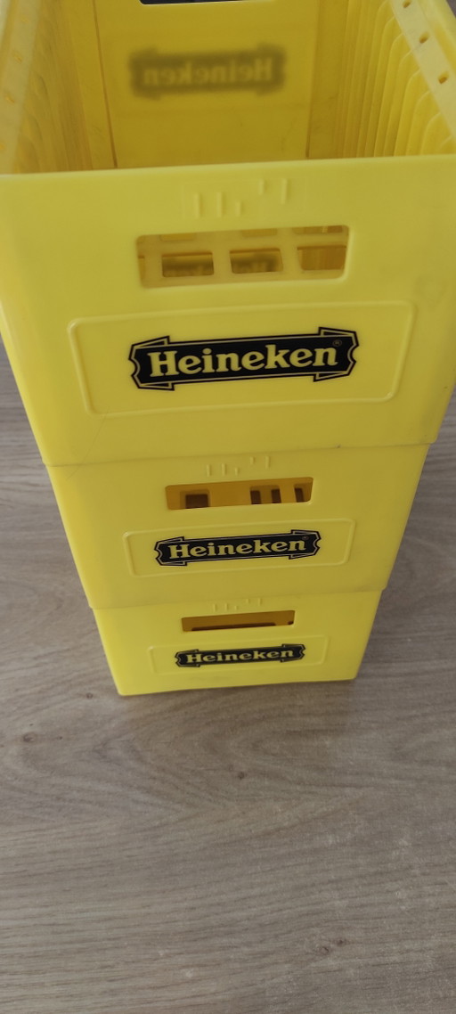 Cajas vintage para CD de Heineken amarillas (juego de 3) – Interior estilo Pop Art de los 90