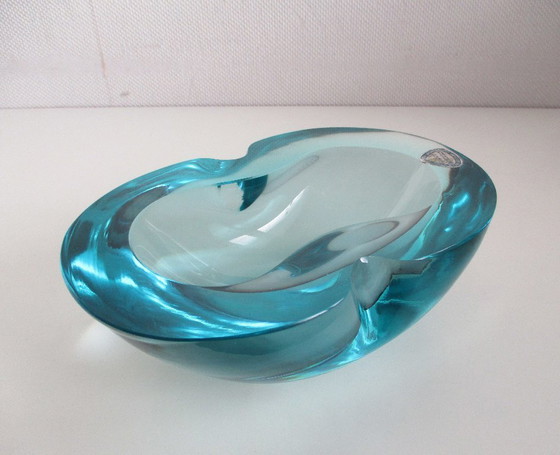 Image 1 of Creazioni d'arte, glazen asbak, toegeschreven aan Flavio Poli