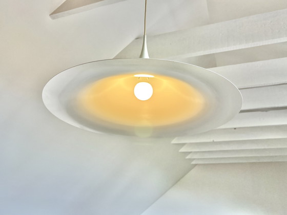 Image 1 of Lampe suspendue vintage Fog & Mørup Semi - 60 cm - blanc - design danois Mid Century / space age - ca. 1970