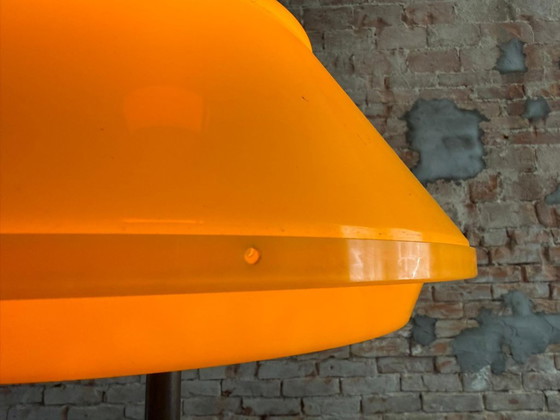 Lampadaire Vintage LYFA Denmark Orange Jaune Space Age – ca. 1960/70 – Metal, Plastic (photo 5 of 9)