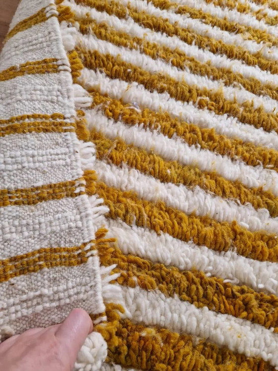 Tappeto marocchino tessuto a mano - design a livello marrone scuro - lana - 303 x 202 cm – Tappeti, Wool (photo 2 of 8)