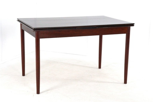 Palissander verlengbare rechthoekige eetkamertafel vintage 