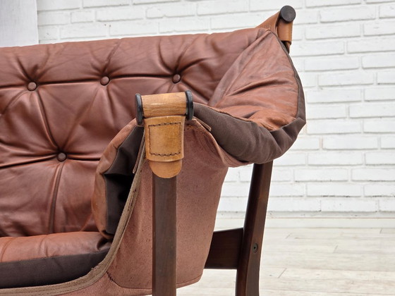 Image 1 of Fauteuil lounge « Trega », design norvégien des années 1970 par Tormod Alnaes.