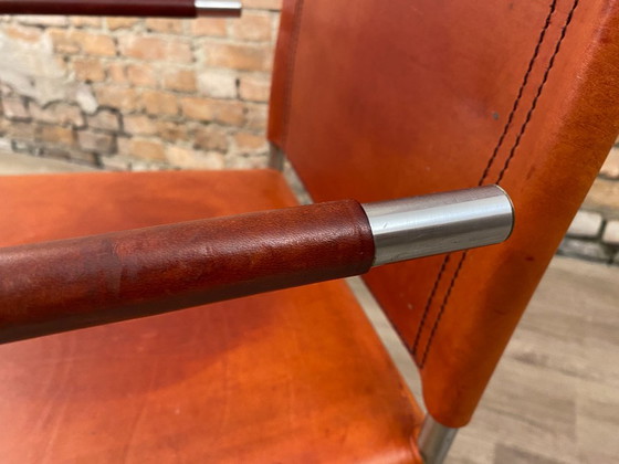 Vintage Armchair – Cognac Leather | – Metal (photo 9 of 14)