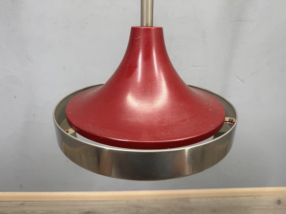 Image 1 of Red metal pendant lamp 1960s