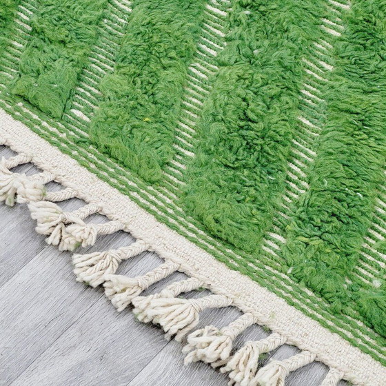 Grande tappeto berbero verde fatto a mano, 250/350 cm – Tappeti, Wool (photo 2 of 8)