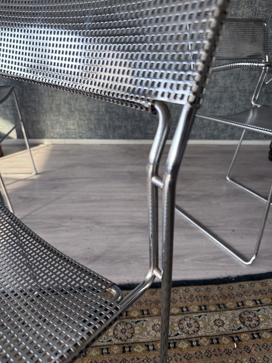 Image 1 of Juego de 3 sillas apilables cromadas "Sultana" de Arrben International, ca 80s