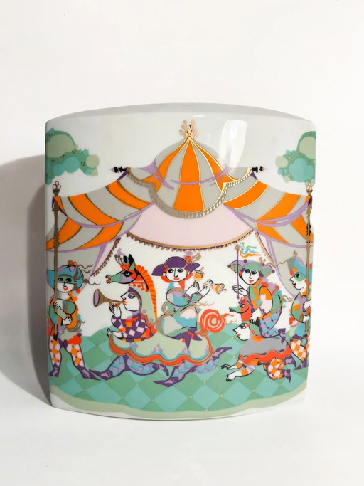 Rosenthal Porcelain Vase 'Commedia dell'Arte' Designed by Bjørn Wiinblad 90s