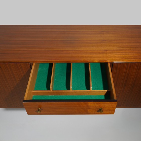Wooden Sideboard With Brass Knobs, 1960s (photo 9 of 15)