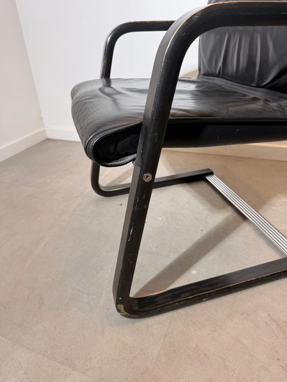 Poltrona Cantilever Vintage Wilkhahn in Pelle Nera – Poltrone (photo 4 of 6)