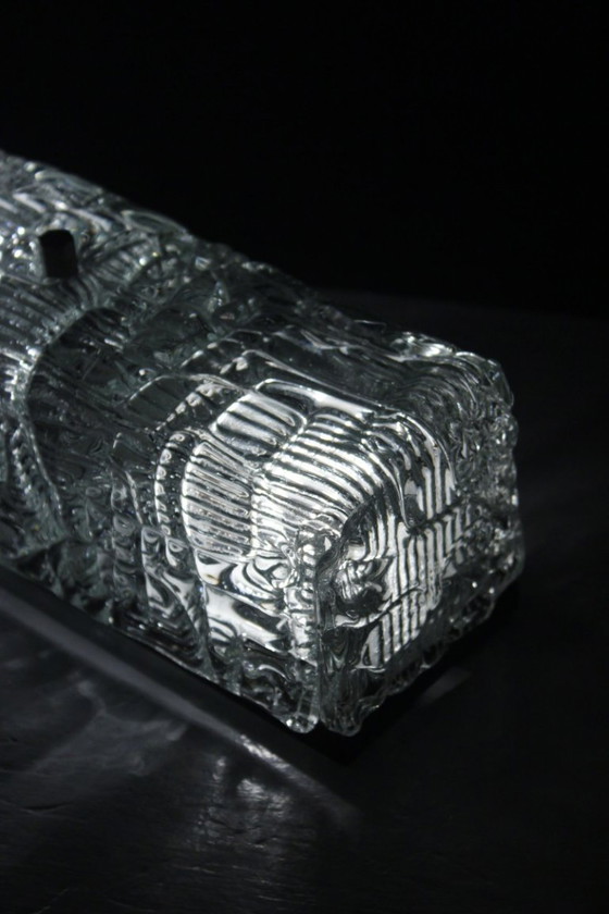 Image 1 of Applique da parete anni '70 in vetro satinato modellato in stile Kaiser, design Erco Limburg