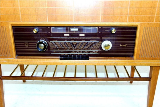 Philips Radio Meubel Type F6S 04AR, jaren 50, tv-meubelen, Metaal, Vintage (foto 6 van 7)