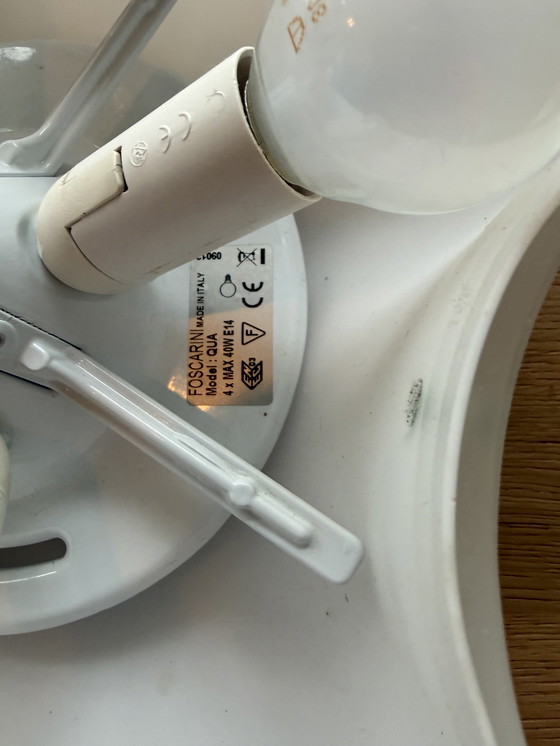 Image 1 of Foscarini weiße Deckenleuchte, Modell Flinder