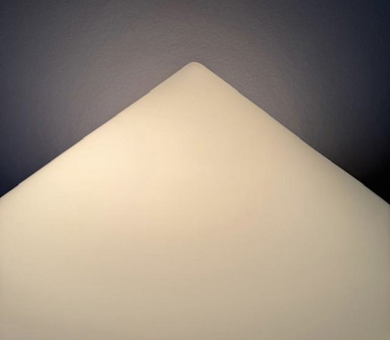 Image 1 of Minimalist Dutch mid-century glass recessed/ceiling lamp by Steinhauer Apeldoorn, 1980s.