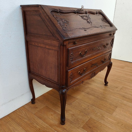 Image 1 of Vintage Louis XV secretary chest of drawers country office desk