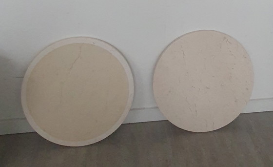 Image 1 of Authentic Design - Androgyne Marble Top Side Tables by Danielle Siggerud (Menu)