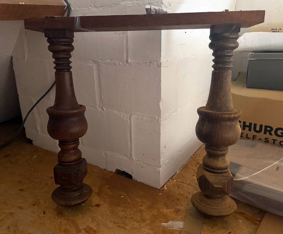 Image 1 of Walnut dining table with 8 chairs