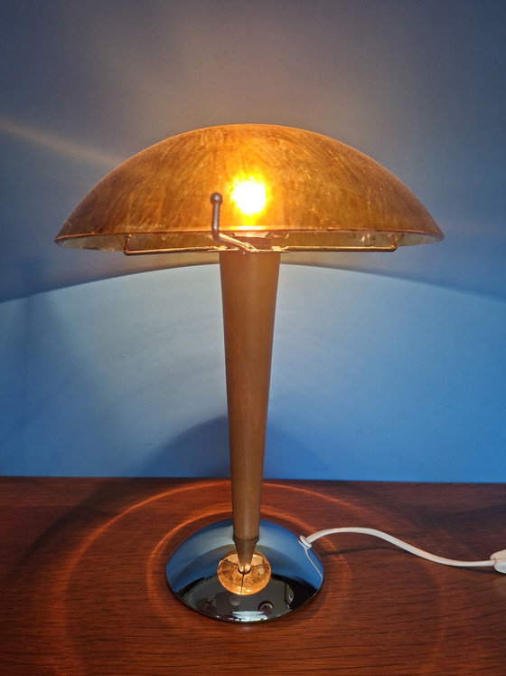 Image 1 of Jolie lampe champignon vintage en verre