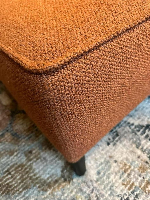 Pode - Edit Orange 3 seater Sofa & Hocker