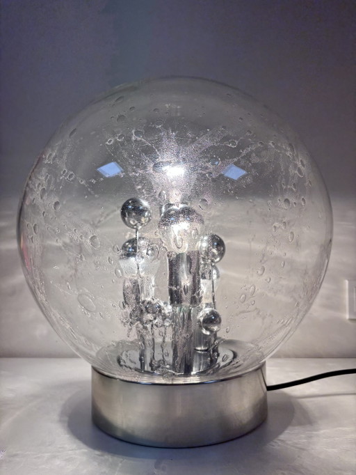 Lampe de table Vintage Doria Leuchten 'Big Ball' Originale Années 70 Space Age Classique – tafellampen, Glass (photo 2 of 15)