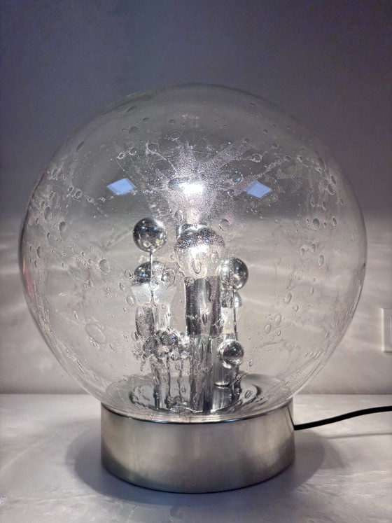 Originele Vintage Doria Leuchten 'Big Ball' Tafellamp Jaren 70 Space Age Klassieker – Tafellampen, Glass (photo 2 of 15)