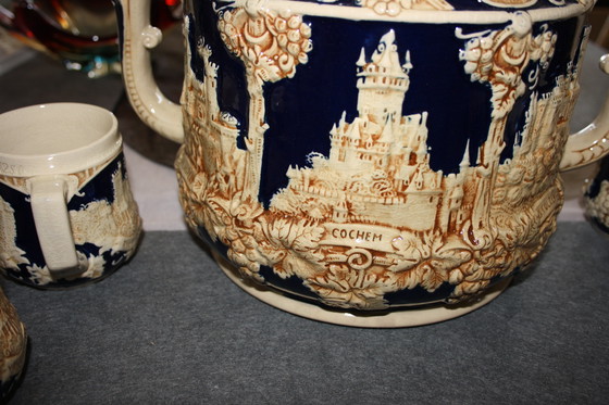 Image 1 of Juego de cuencos de cerámica antiguos con motivo del Palatinado: rareza y decoración, incluye 6 tazas