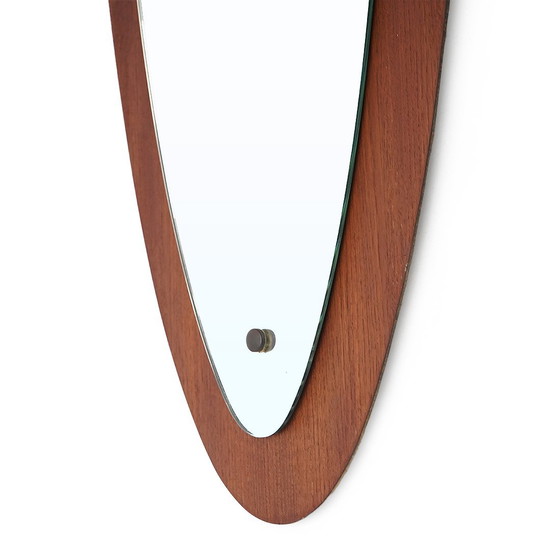 Image 1 of Oval teak wall mirror, 1960s