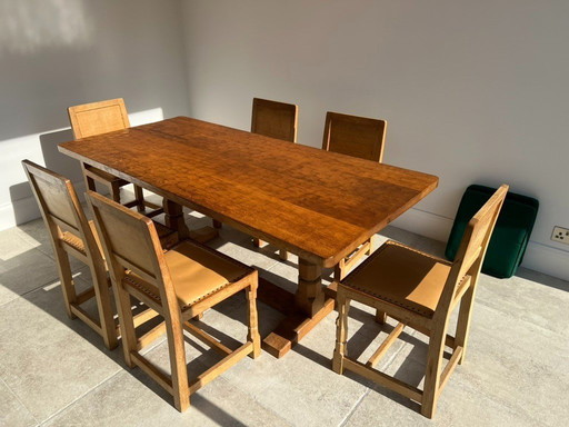 Table et chaises Robert Mouseman Thompson