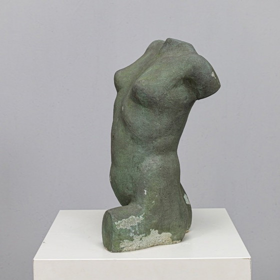 Image 1 of Betonnen sculptuur van een vrouwelijk torso van Francine Govers, Nederland, jaren 1990.