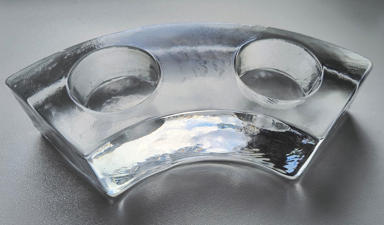 Porte-bougies Cheveny En Cristal Transparent - Forme Ronde Classique - Hauteur 6cm