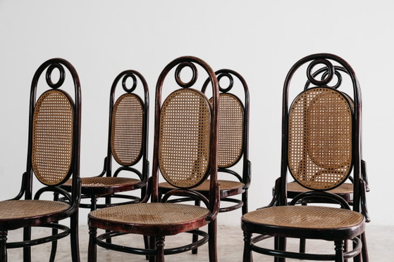 Image 1 of Ensemble de salle à manger 6 chaises Sautto & Liberale, design vintage des années 1950
