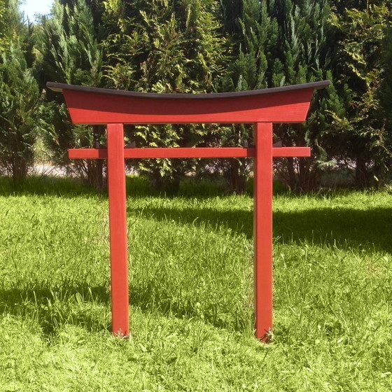 Image 1 of Handgemaakte Japanse tuinpoort (torii) van hout – model Torii 021 nieuw
