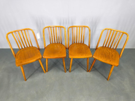 Image 1 of Antonin Suman per TON Dining Chairs, anni '60, set di quattro