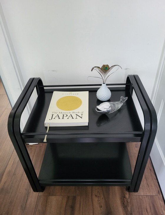 Image 1 of Chariot vintage en métal noir années 1980/90.