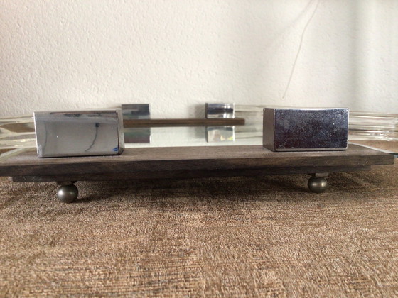Image 1 of Art-Deco-Dienblade mit Spiegelglas