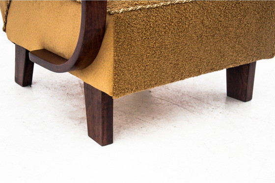 Image 1 of Boucle-Sessel, Entwurf von J. Halabala, Tschechoslowakei, 1930er Jahre.