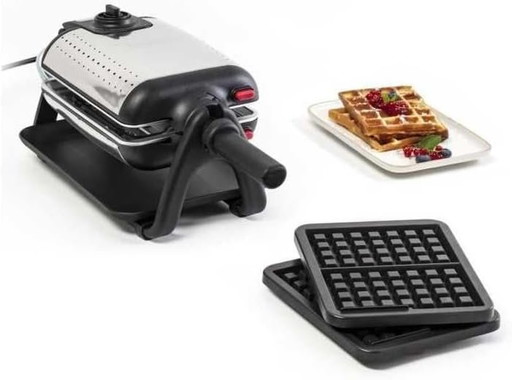 Tefal Gaufrier semi professionnel, 1200 W, Thermostat réglable, Voyant lumineux, Poignée rotative et rabattable, Résultat parfai