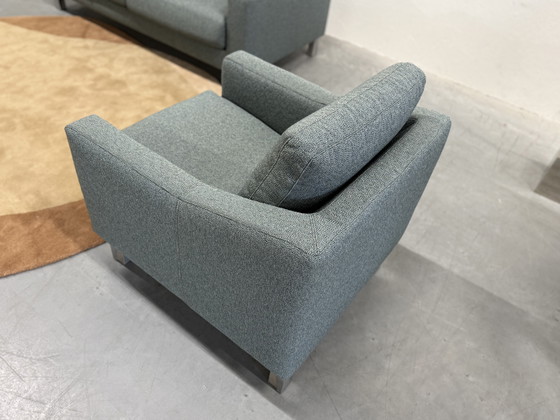 Image 1 of Poltrona Leolux Antonia in tessuto blu