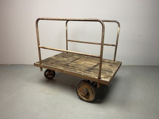 Vintage Industrial Factory Platform Trolley | Unknown | 1950s. Ref.: CT1003 – Coffee tables, Wood, Metal (photo 4 of 15)
